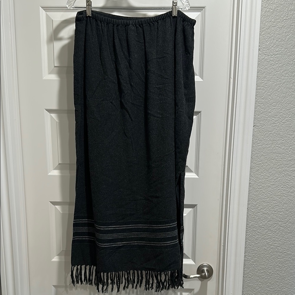 Elegant Black Fringe Skirt